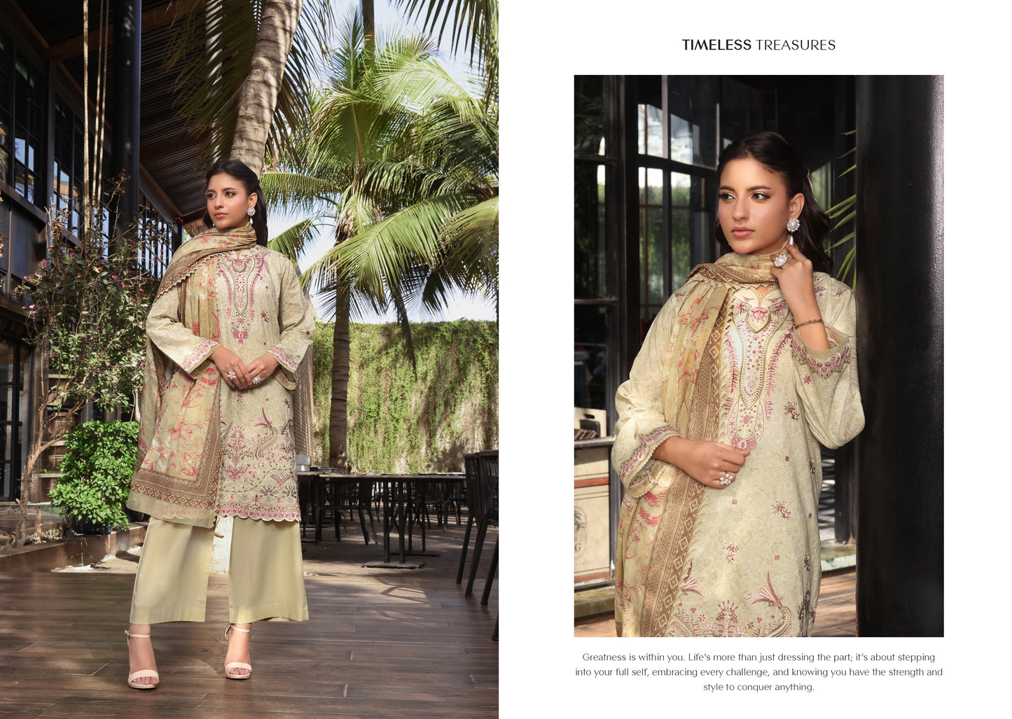 COCO by KALAL – Beige Blush Embroidered Lawn 3PC (UNSTITCHED )| EKR-675
