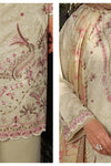 COCO by KALAL – Beige Blush Embroidered Lawn 3PC (UNSTITCHED )| EKR-675