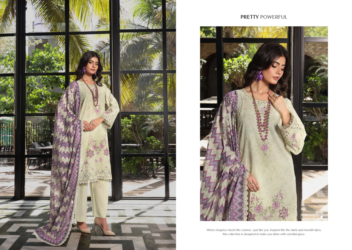 COCO by KALAL – Ivory Bloom Embroidered Lawn 3PC (UNSTITCHED )| EKR-676