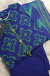 ALKARAM STUDIO  KHADDAR 3PC -READY STITCHED-Royal Blue