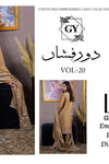 Gulzar Yousaf (GY) Durfishan Vol-20 D#02 – Unstitched Embroidered Lawn 3 Piece Suit | Camel Beige