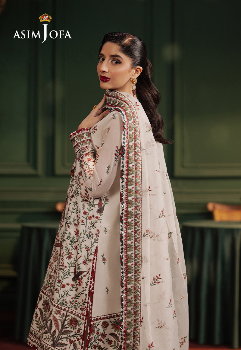 ASIM JOFA-EMBROIDERED COTTON NET UNSTITCHED 3 PCS( AJPF-30)