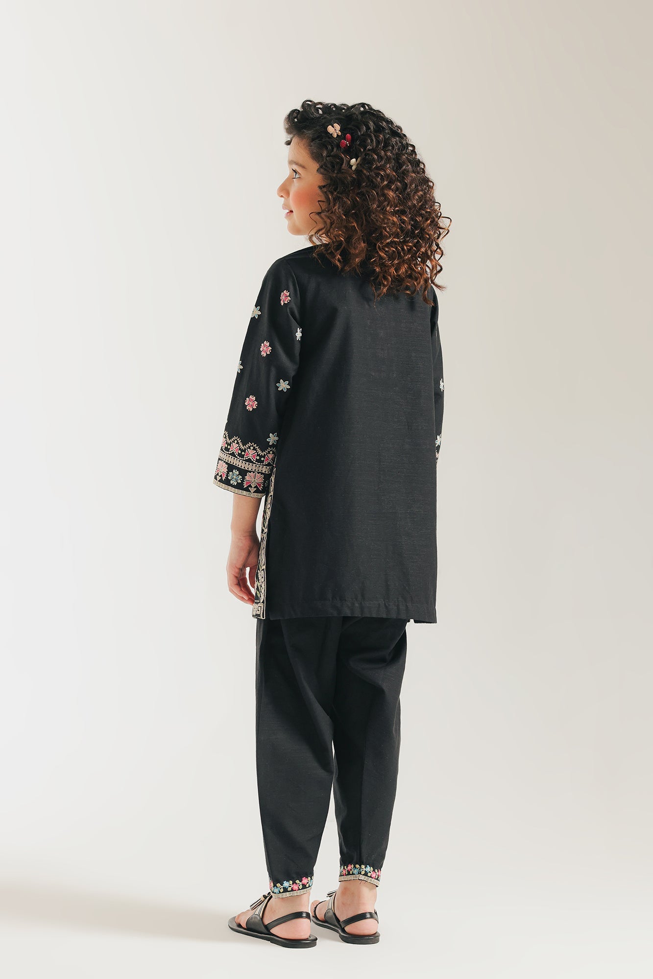 ETHNC-KIDS-EMBROIDERED SUITS-BLACK | E1362/402/901 E1362/302/901