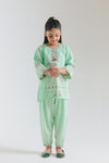 ETHNC KIDS-EMBROIDERED SUIT-DULL GREEN | E1518/402/718 E1518/302/718