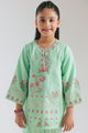 ETHNC KIDS-EMBROIDERED SUIT-DULL GREEN | E1518/402/718 E1518/302/718