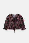 ETHNC-KIDS- PRINTED CO-ORD SET (JET BLACK | E1842/301/902)