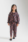 ETHNC-KIDS- PRINTED CO-ORD SET (JET BLACK | E1842/301/902)
