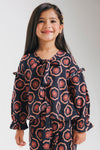 ETHNC-KIDS- PRINTED CO-ORD SET (JET BLACK | E1842/301/902)