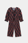 ETHNC-KIDS- PRINTED CO-ORD SET (JET BLACK | E1842/301/902)