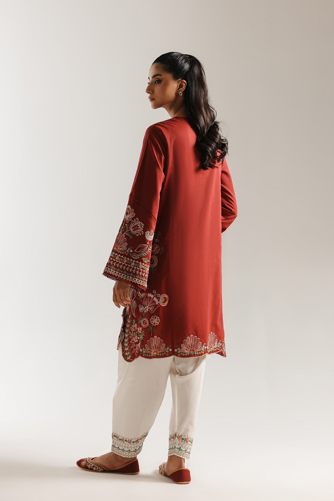 ETHNC -Embroidered Suit- Deep Burgundy | E4169/103/414