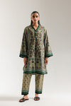 ETHNC-PRINTED SUIT-COLOR-GRASS-GREEN | E7110/102/707