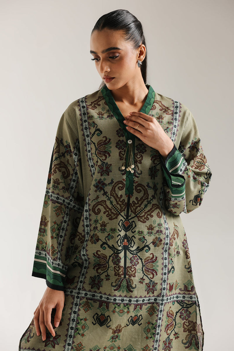 ETHNC-PRINTED SUIT-COLOR-GRASS-GREEN | E7110/102/707
