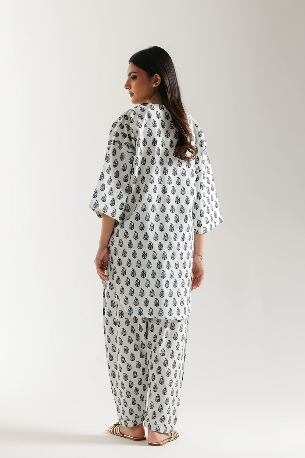 ETHNC PRINTED SUIT-VANILLA-ICE | E7123/102/005