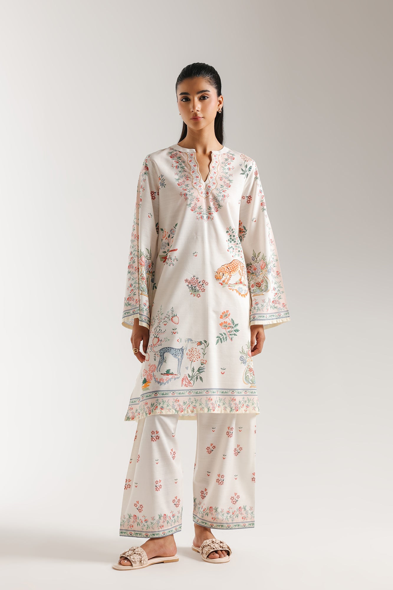 ETHNC-PRINTED SUIT-COLOR-OFF WHITE | E8059/102/002