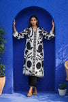 Sana Safinaz Stitched Printed Shirt + Culotte - SS26BSP026P2T