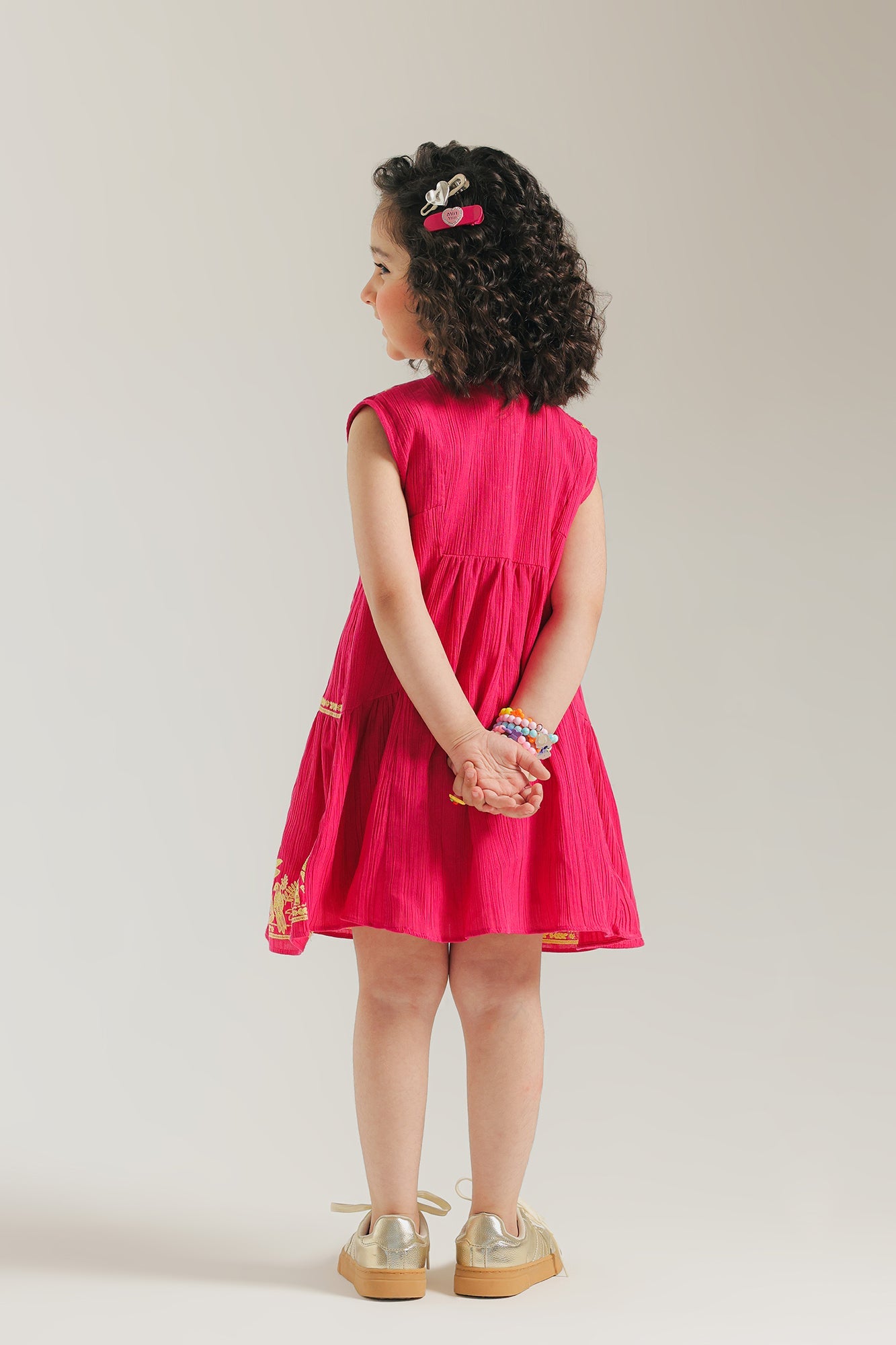 ETHNC - KIDS DRESS- BARBIE-PINK | E1412/301/406