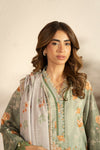 Alkaram Unstitched 3-Piece Khaddar Suit | Printed Shirt, Trouser & Dupatta