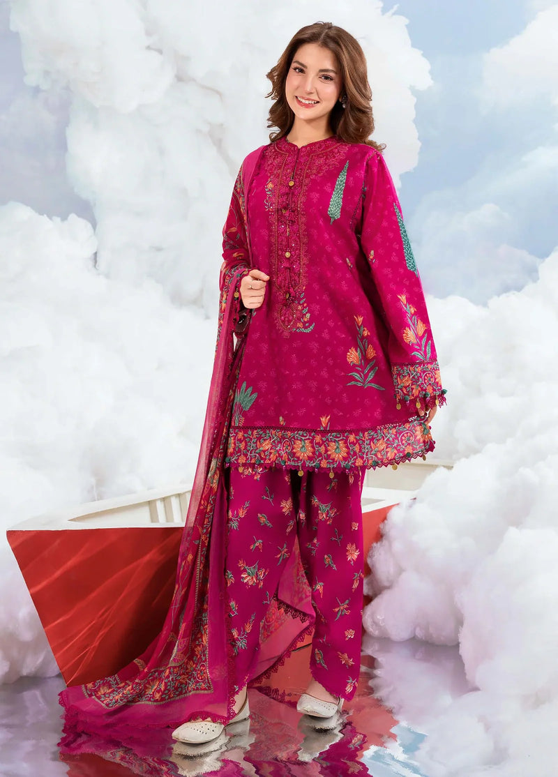 MARIA B BASICS SUMMER MB-CUSV14-03B-3 Pc Unstitched Embroidered Lawn Suit
