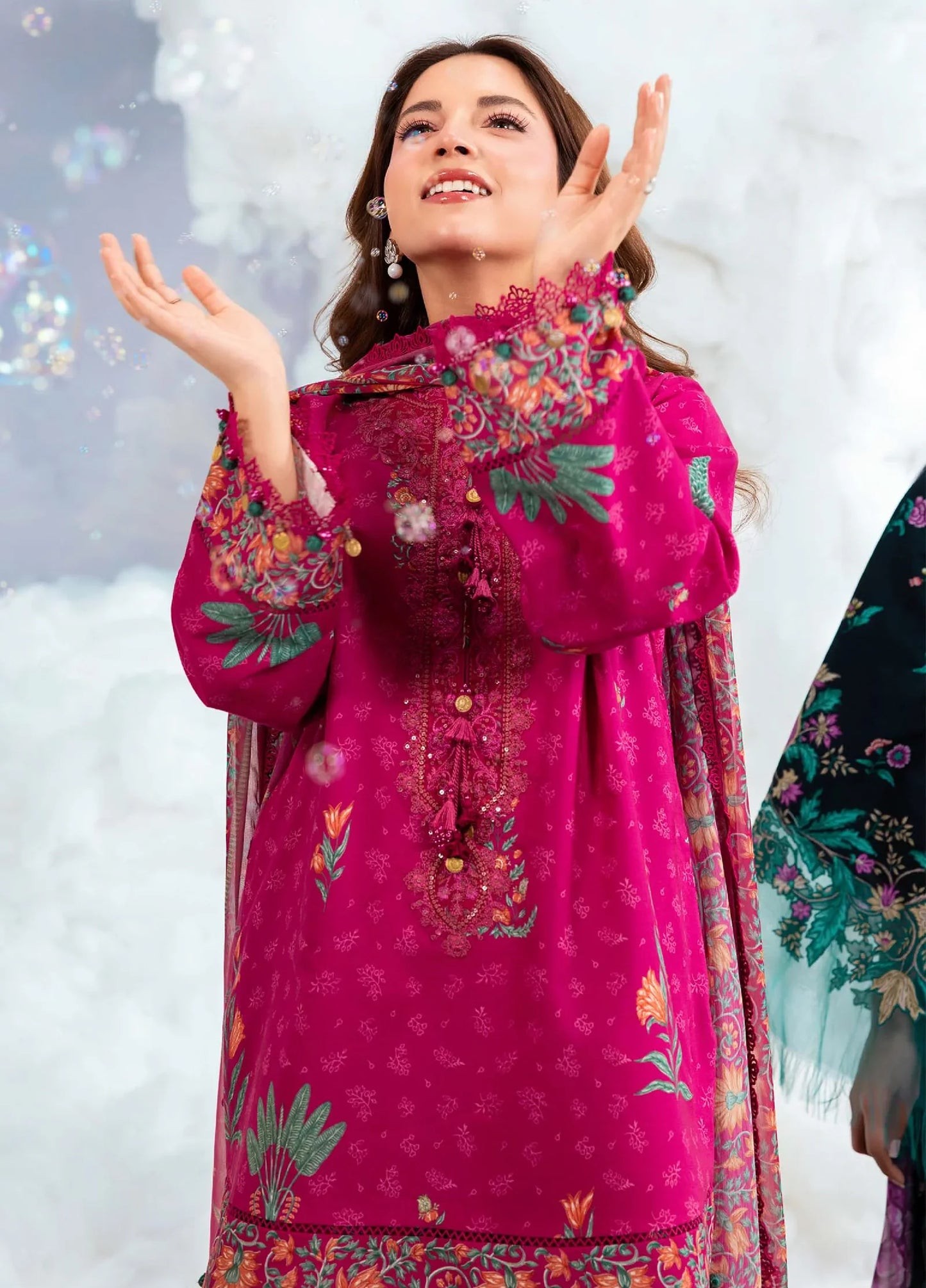 MARIA B BASICS SUMMER MB-CUSV14-03B-3 Pc Unstitched Embroidered Lawn Suit