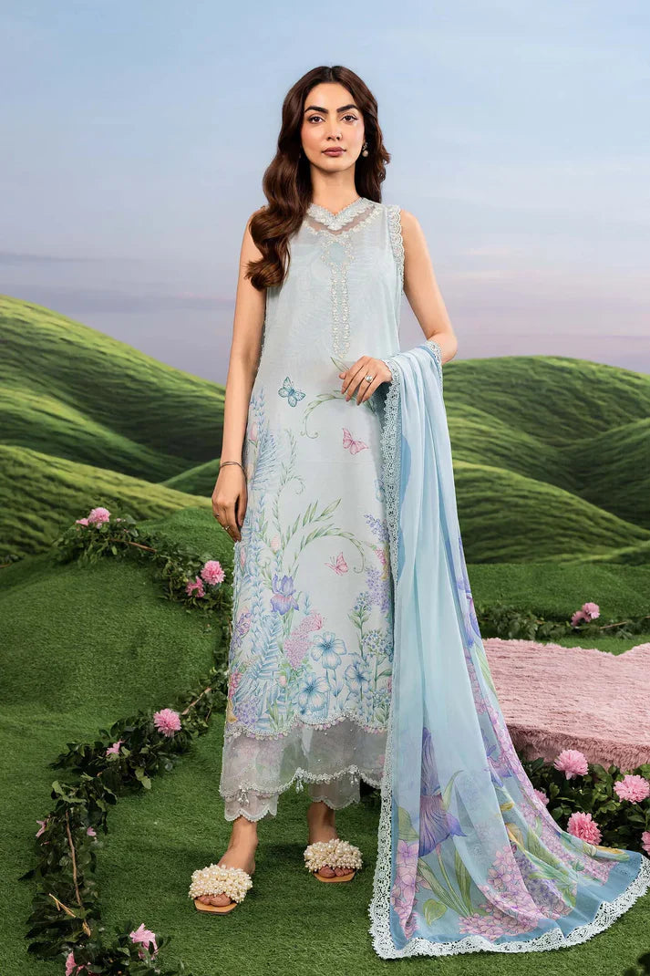 MARIA B BASICS SUMMER MB-CUSV14-10A-3 Pc Unstitched Embroidered Lawn Suit