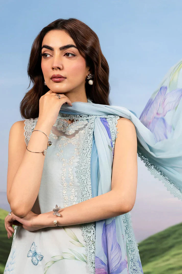 MARIA B BASICS SUMMER MB-CUSV14-10A-3 Pc Unstitched Embroidered Lawn Suit