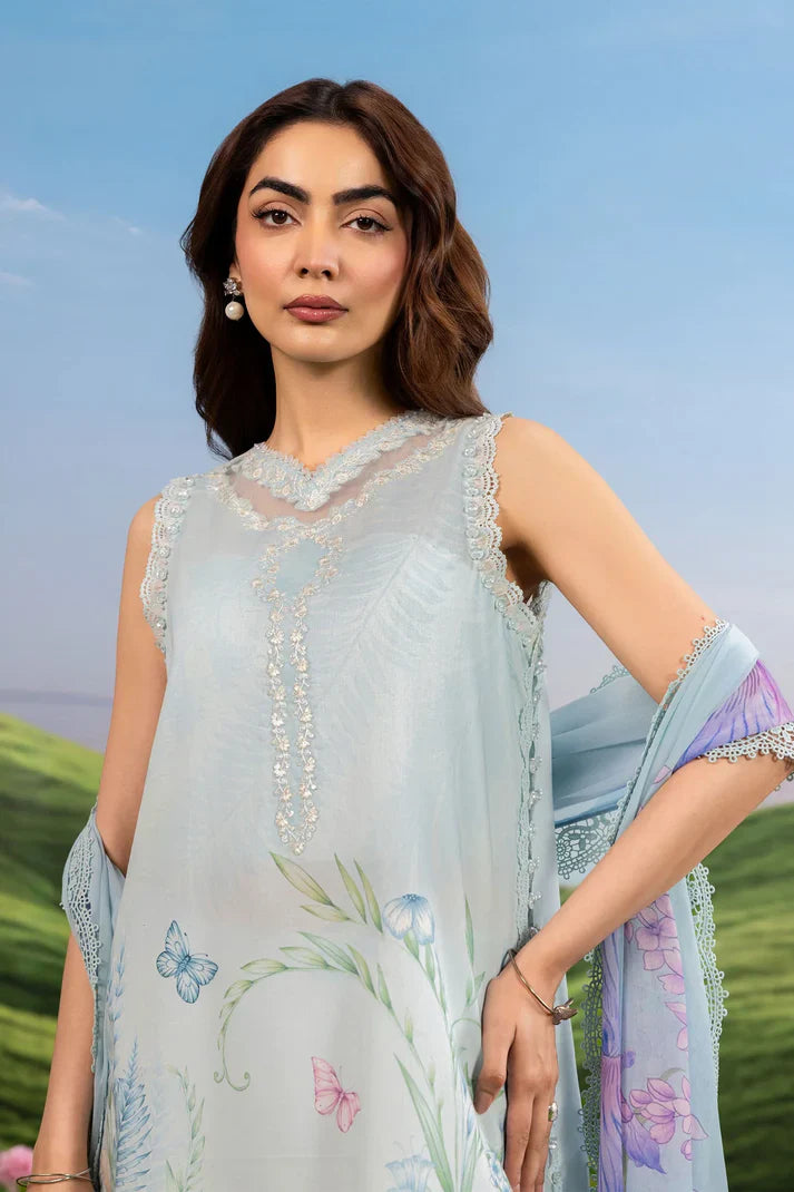 MARIA B BASICS SUMMER MB-CUSV14-10A-3 Pc Unstitched Embroidered Lawn Suit