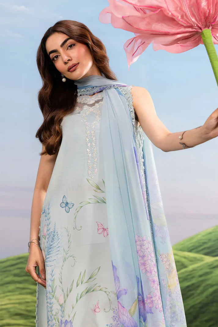 MARIA B BASICS SUMMER MB-CUSV14-10A-3 Pc Unstitched Embroidered Lawn Suit