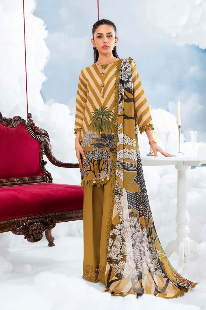MARIA B BASICS SUMMER MB-CUSV14-08A-3 Pc Unstitched Embroidered Lawn Suit