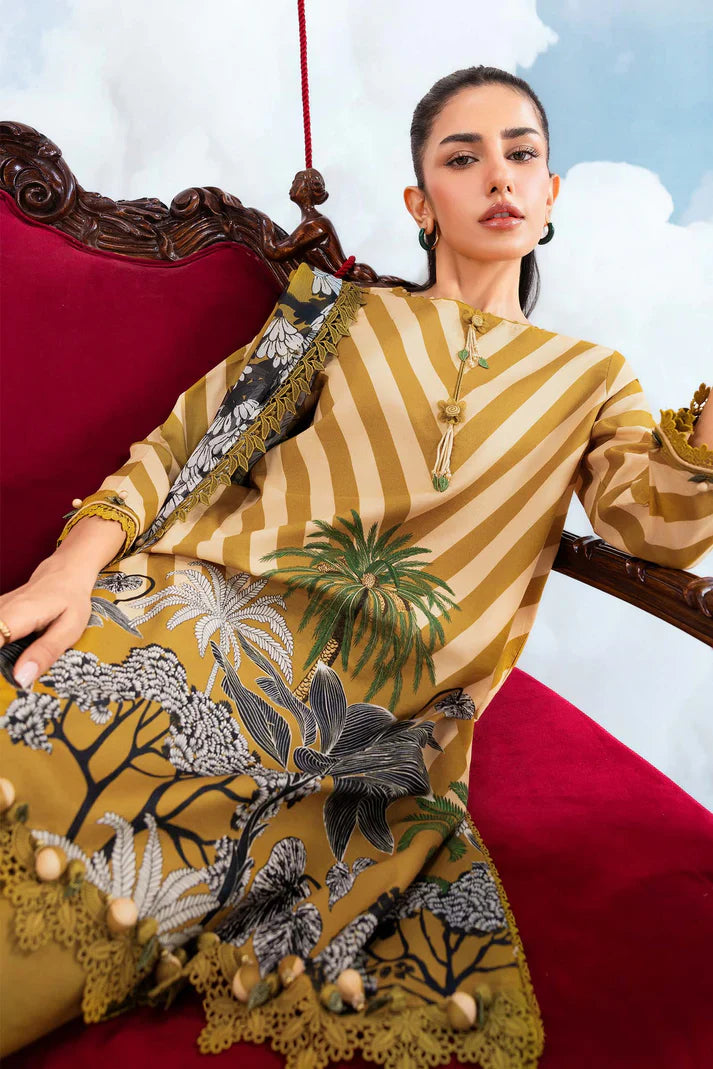 MARIA B BASICS SUMMER MB-CUSV14-08A-3 Pc Unstitched Embroidered Lawn Suit