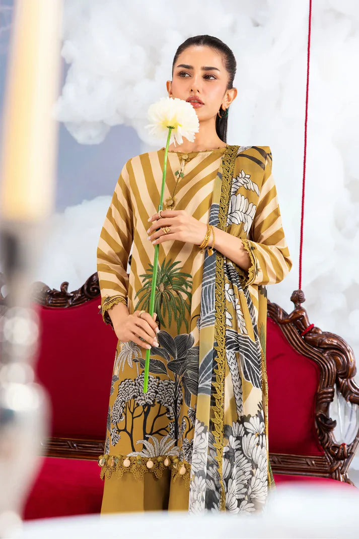 MARIA B BASICS SUMMER MB-CUSV14-08A-3 Pc Unstitched Embroidered Lawn Suit