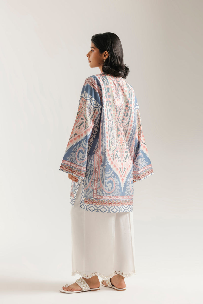 Ethnc PRINTED KURTI- Pastel Pink (E7971/102/425)