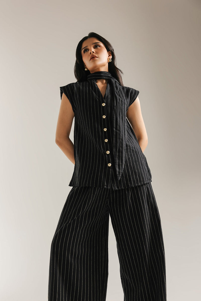ETHNC Black Striped 2-Piece Suit | E0788/116/901
