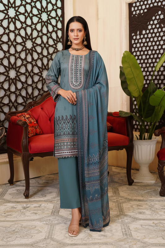 Gul Mina – Stitched Embroidered 3-Piece Suit by Gulzar Yousaf (GY-D/06)