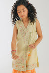ETHNC Kids Embroidered 2 pcs Stitched Suit - Beige