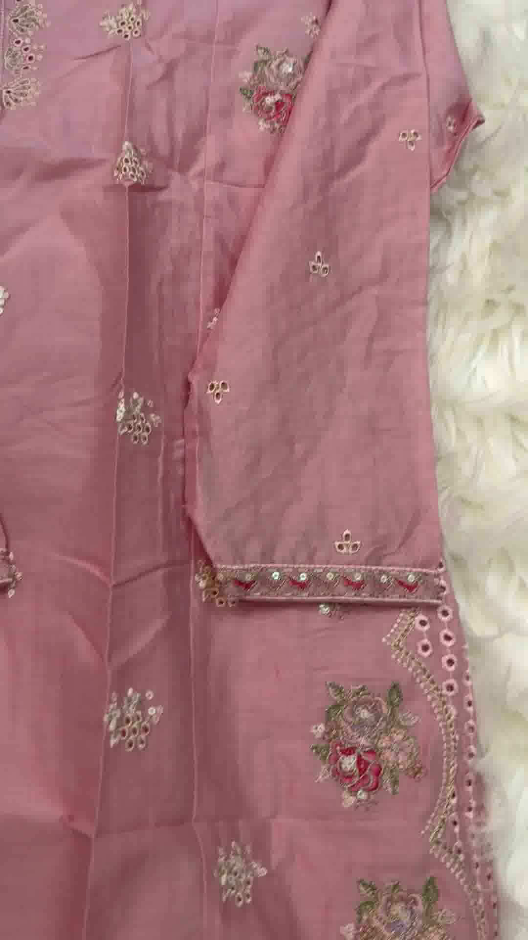 ETHNC Kids Embroidered 2 pcs Stitched Suit -Light Pink
