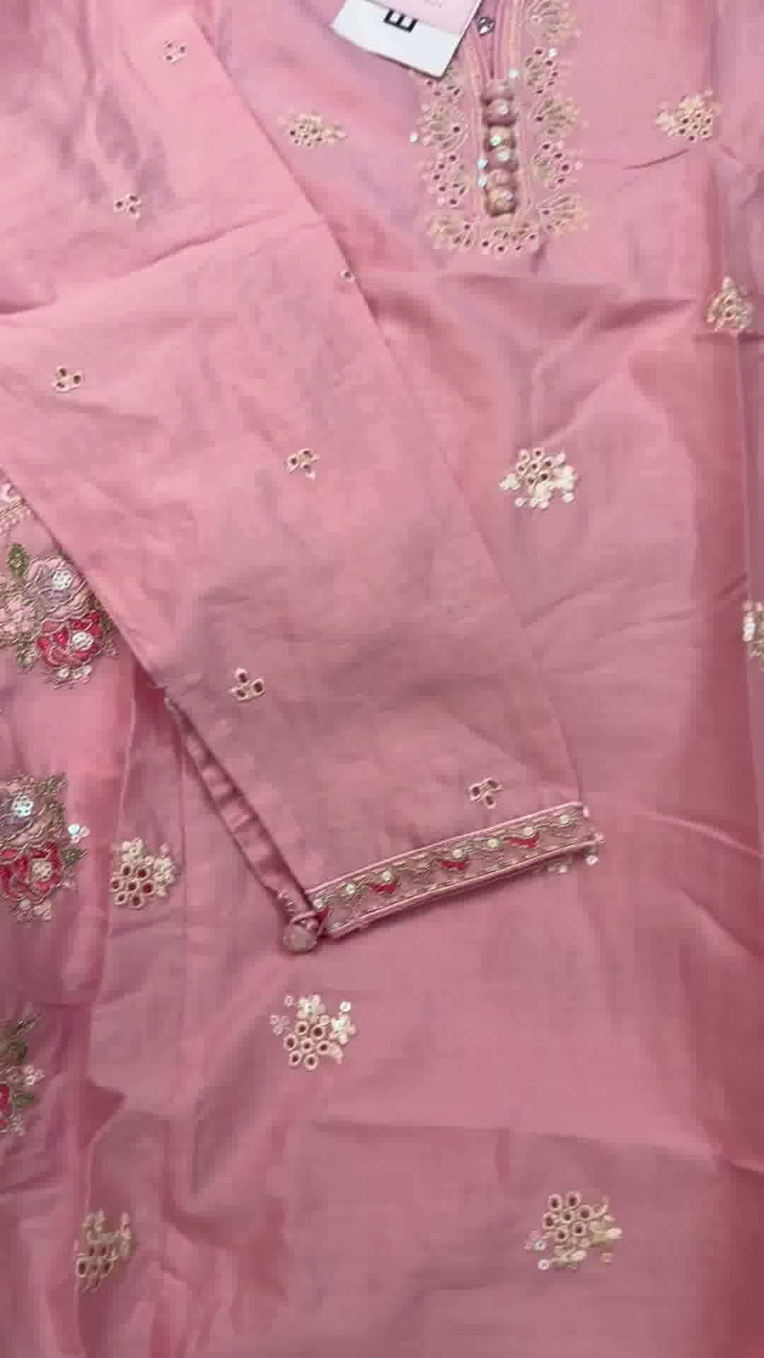 ETHNC Kids Embroidered 2 pcs Stitched Suit -Light Pink