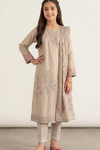 ETHNC Kids Embroidered 2 pcs Stitched Suit -Light Gold