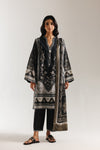 ETHNC -UNSTITCHED - 3 PIECE- PRINTED SUIT- JET BLACK