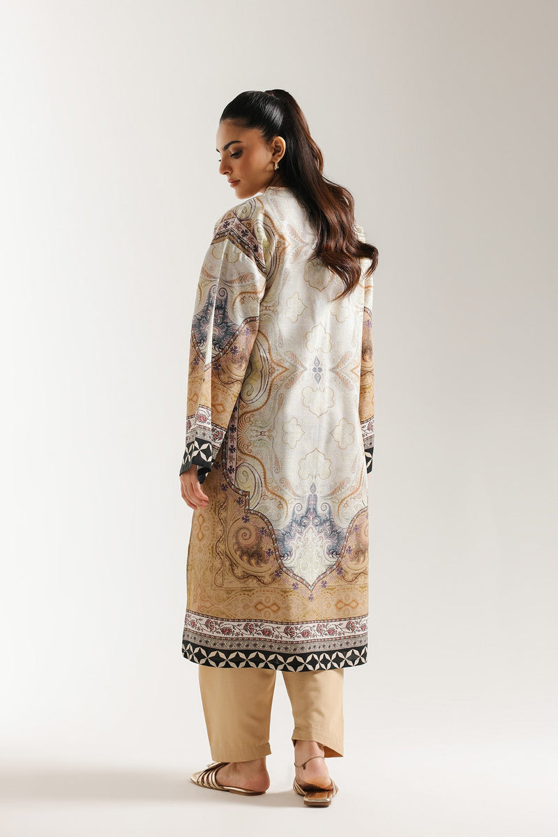 ETHNC -Printed 2-Piece Suit | SHIRT - LOOSE FIT - V NECK-SHALWAR - LOOSE FIT(LIME)