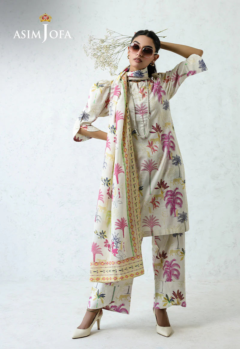 ASIM JOFA-PRINTED CAMBRIC STITCHED 3PCS (AJPB-210 )