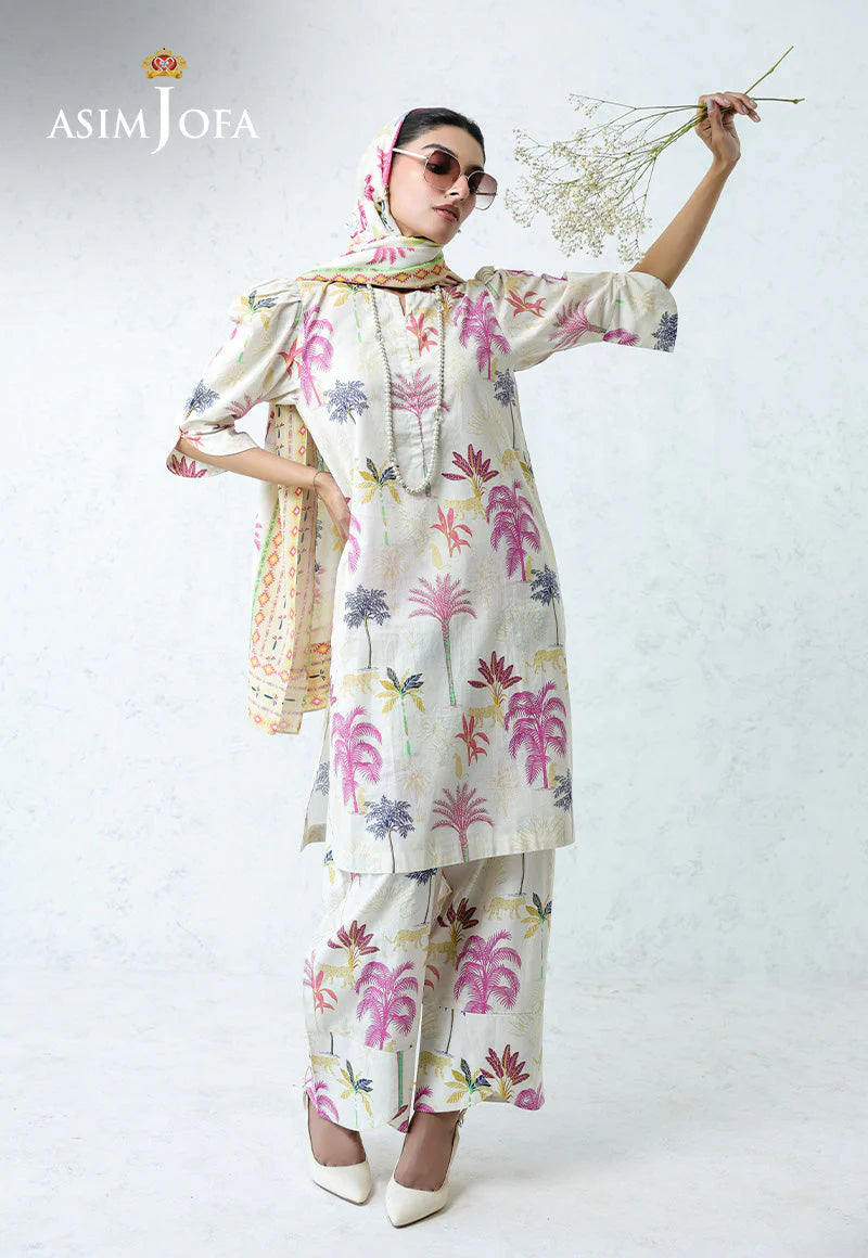 ASIM JOFA-PRINTED CAMBRIC STITCHED 3PCS (AJPB-210 )