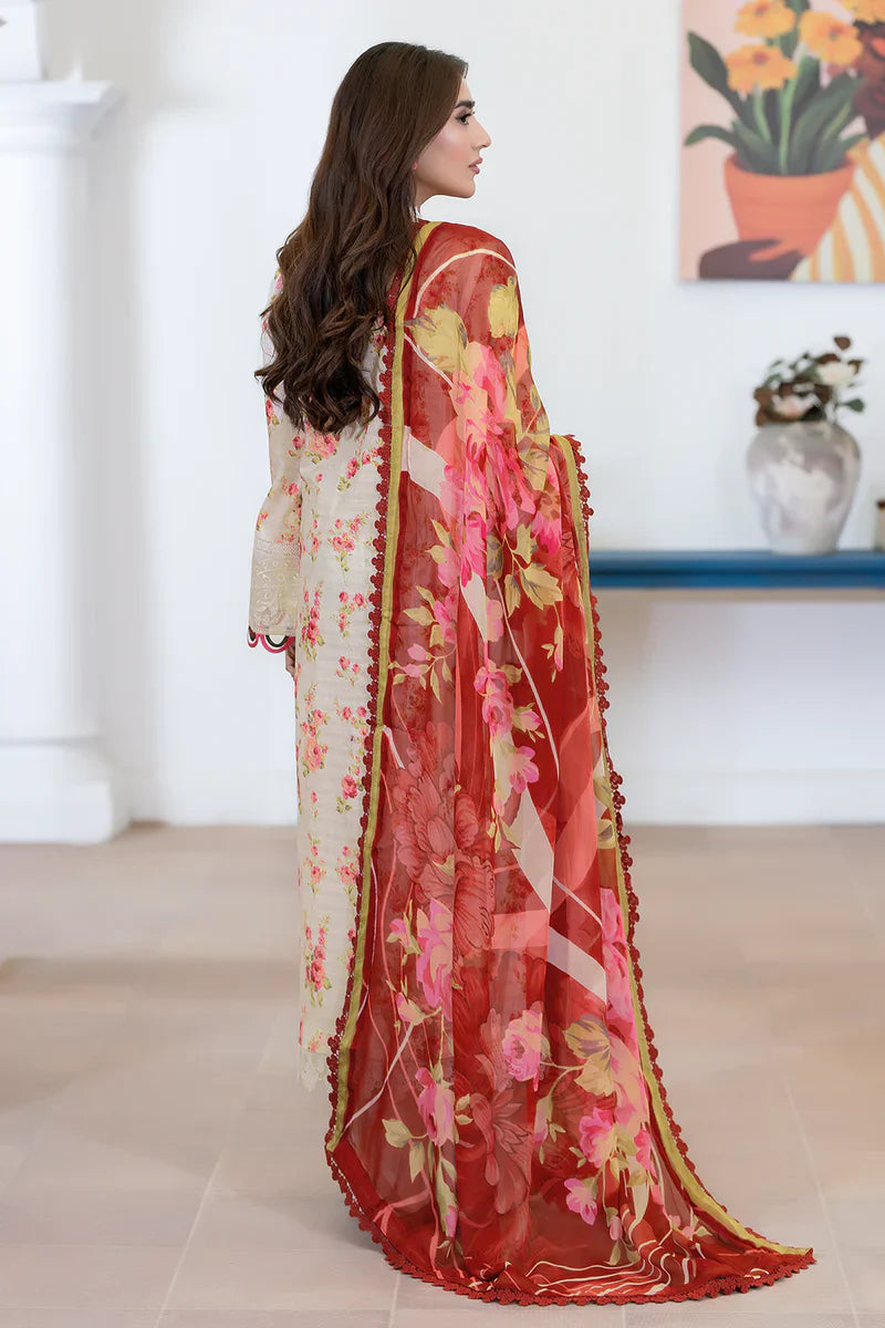 JOHRA NAQOOSH-JS-179-NQS (UNSTITCHED 3 pcs)- Rose Pink (Floral)
