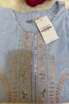 Khaadi Embroidered | Cambric Tailored 2 Piece | Top and Bottom- SKY BLUE