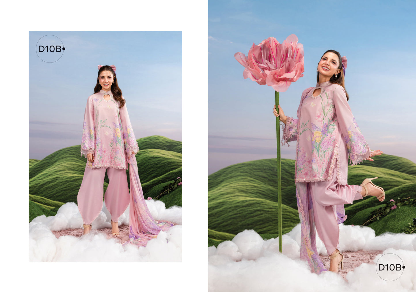 MARIA B BASICS SUMMER MB-CUSV14-10B-3 Pc Unstitched Embroidered Lawn Suit