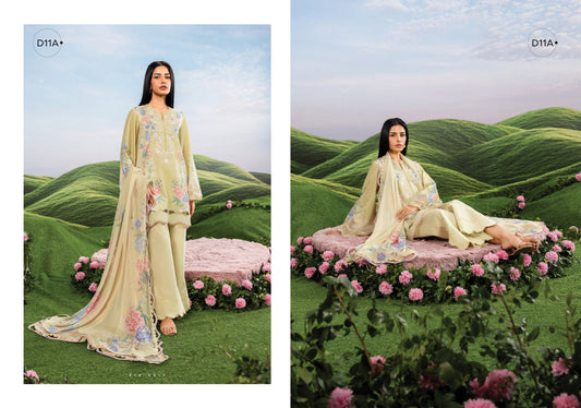 MARIA B BASICS Dreamscape Eid MB-CUSV14-11A-3 Pc Unstitched Embroidered Lawn Suit