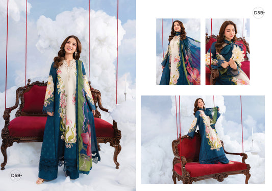 MARIA B BASICS SUMMER MB-CUSV14-05B-3 Pc Unstitched Embroidered Lawn Suit
