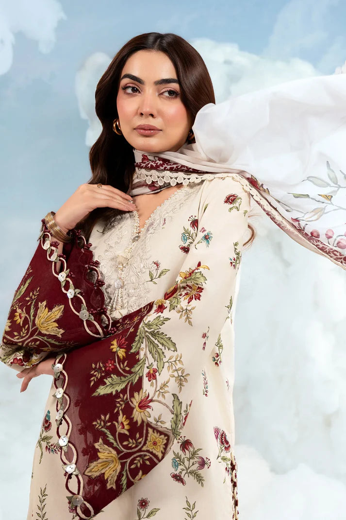 MARIA B BASICS Dreamscape Eid MB-CUSV14-01A-3 Pc Unstitched Embroidered Lawn Suit