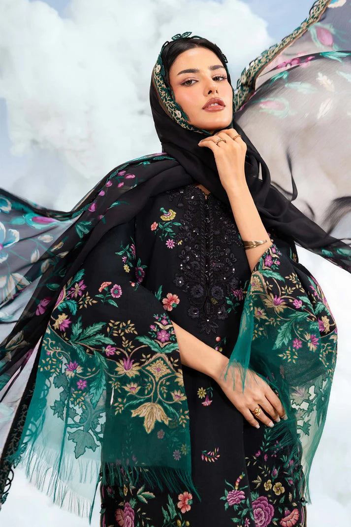 MARIA B BASICS SUMMER MB-CUSV14-01B-3 Pc Unstitched Embroidered Lawn Suit