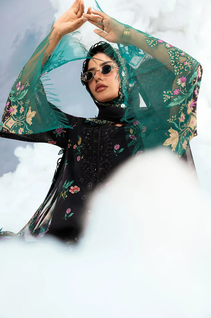 MARIA B BASICS SUMMER MB-CUSV14-01B-3 Pc Unstitched Embroidered Lawn Suit