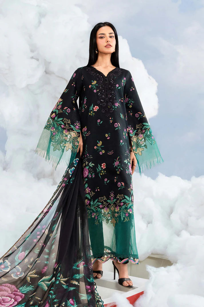 MARIA B BASICS SUMMER MB-CUSV14-01B-3 Pc Unstitched Embroidered Lawn Suit